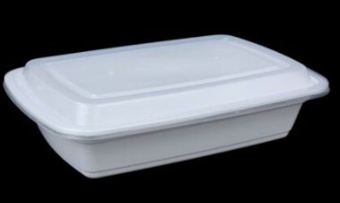 YMM-RS 32oz Rectangular Take-Out Combo Container White (150pcs)