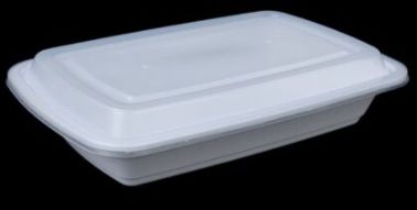 YMM-RS 28oz Rectangular Take-Out Combo Container White (150pcs)