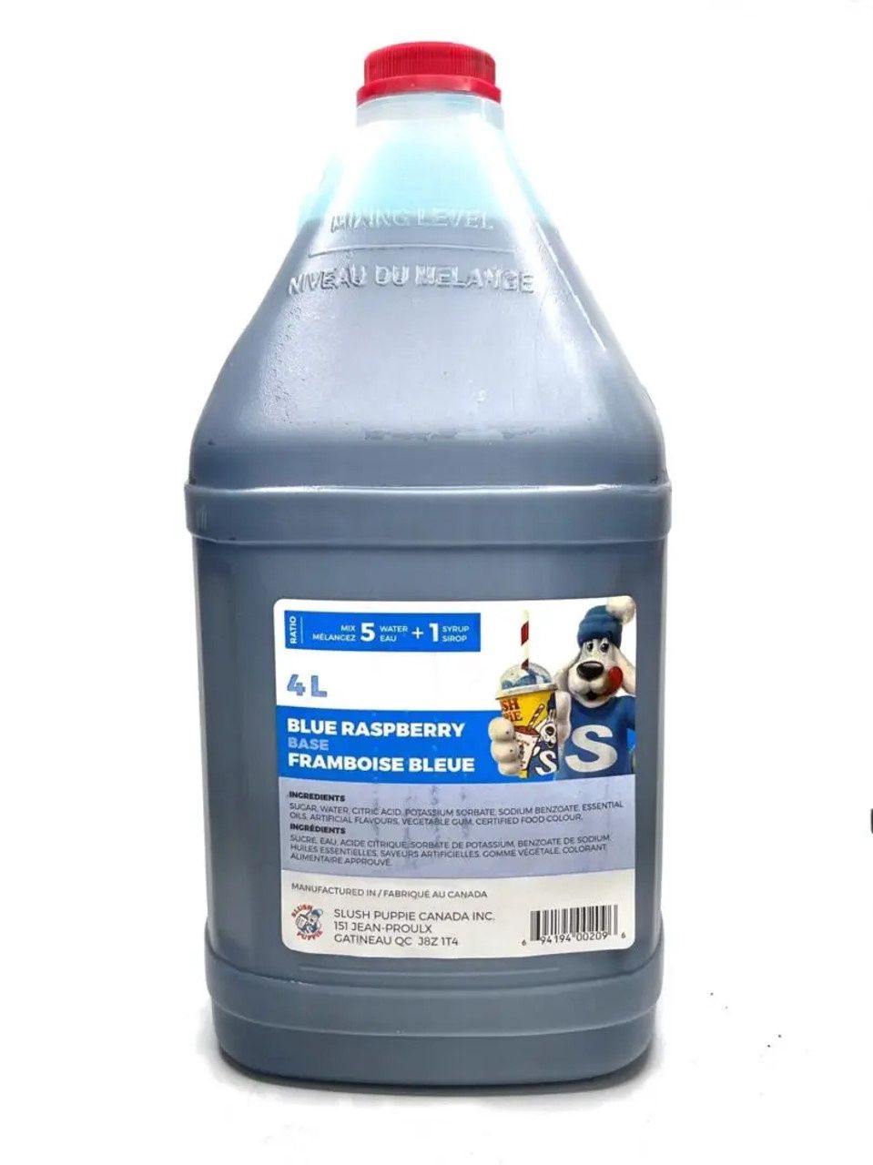 Slush Puppie Blue Raspberry Slushy Syrup  Concentrate 135oz/4L- Canadian Made