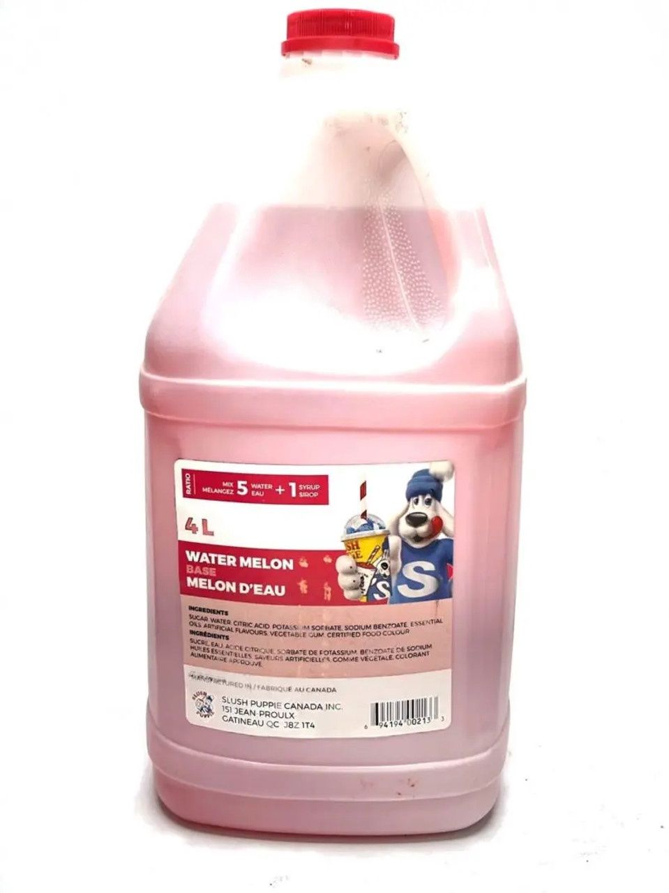 Slush Puppie Watermelon Slushy Syrup Concentrate 135 oz/4L- Canadian Made