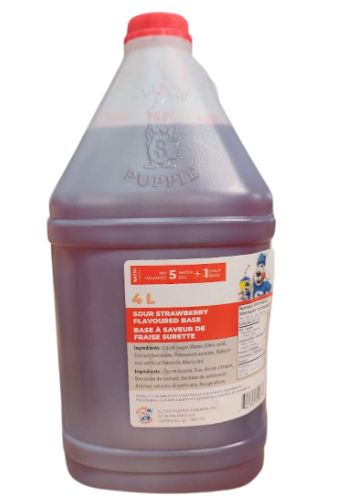 Slush Puppie Sour Strawberry Slushy Syrup 4L - Canadian Made