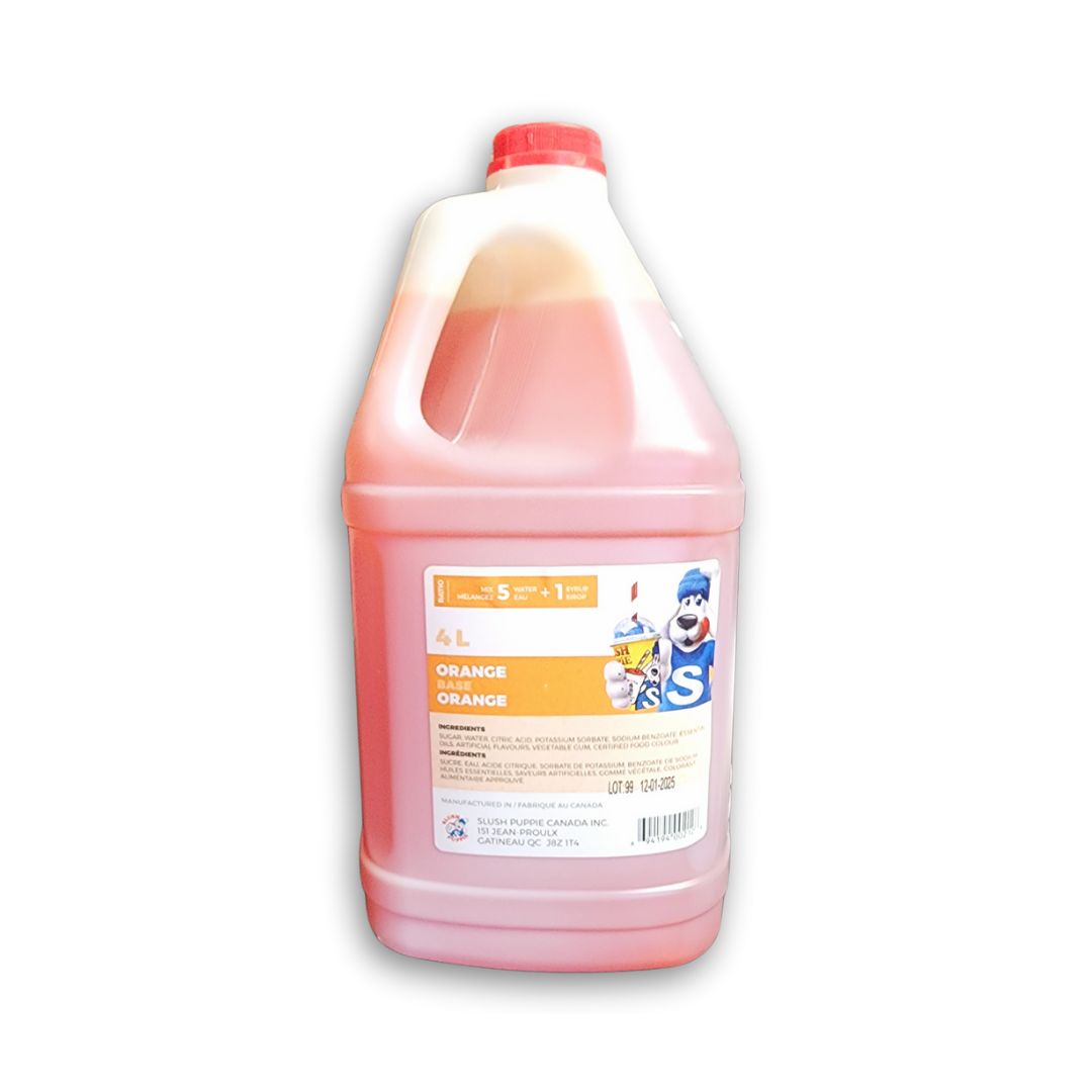 Slush Puppie Orange Slushy Syrup Concentrate 4L - Canadian Made