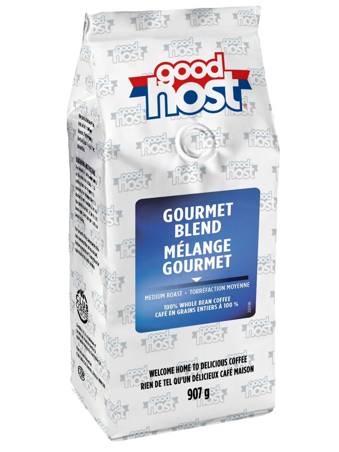 GOODHOST Gourmet Blend - Medium Roast Whole Bean Coffee, 2LB Bag (907g), Sizes: Per case