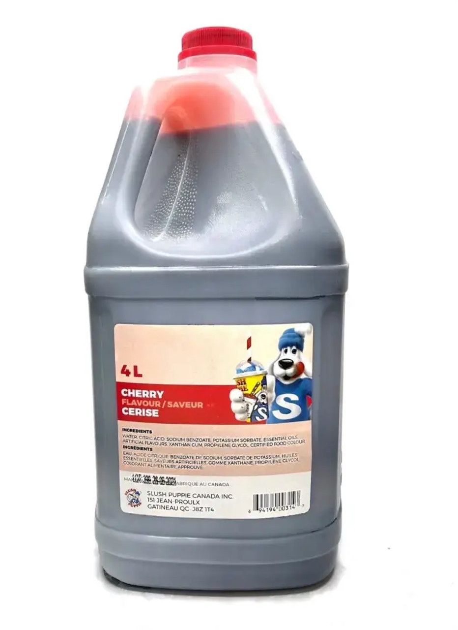 Slush Puppie Cherry Slushy Syrup Concentrate 135oz/4L- Canadian Made