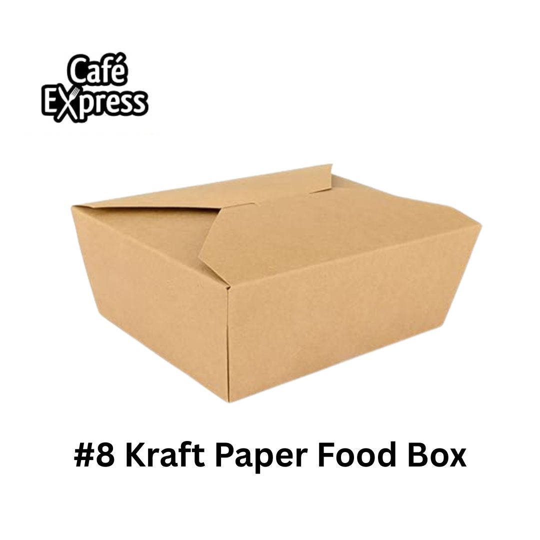 #8 Café Express Paper Food Box  Pack of 200