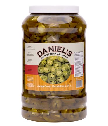 Daniel’s Sliced Green Jalapeño Peppers 3.78L