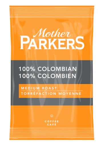 Mother Parkers 100% Colombian Coffee, (1.75 oz) 64 Packets