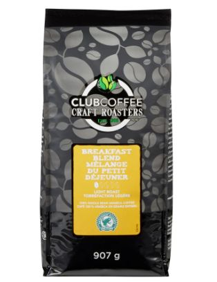 Club Coffee Craft Roasters | Breakfast Blend - Whole Bean Bag 8x2LB, Sizes: Per case