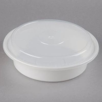 YMM-RS 24oz Round White Container Plastic bowl (150/set) Y-24W