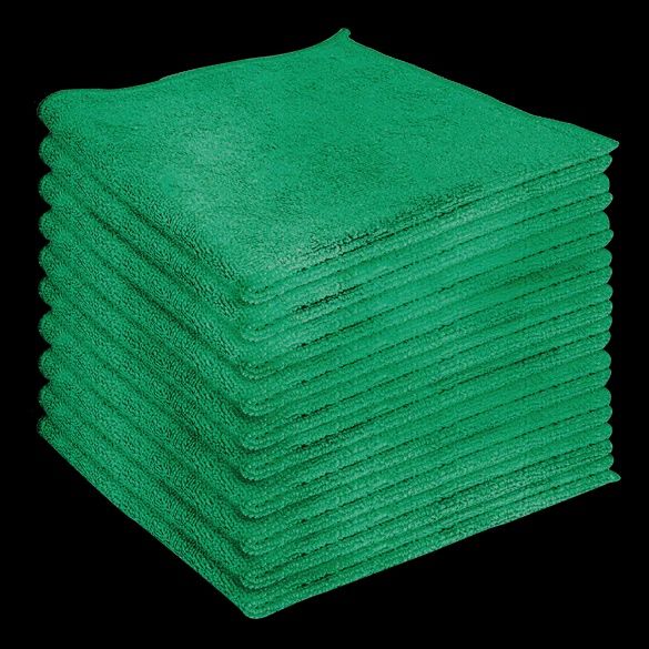 Green Microfiber Cloths 12x12 (10pcs)