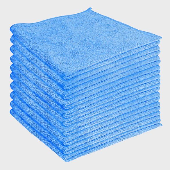 Blue Microfiber Cloths 12x12 (10pcs)
