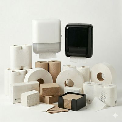 Napkins, Paper towels &amp; Dispenser