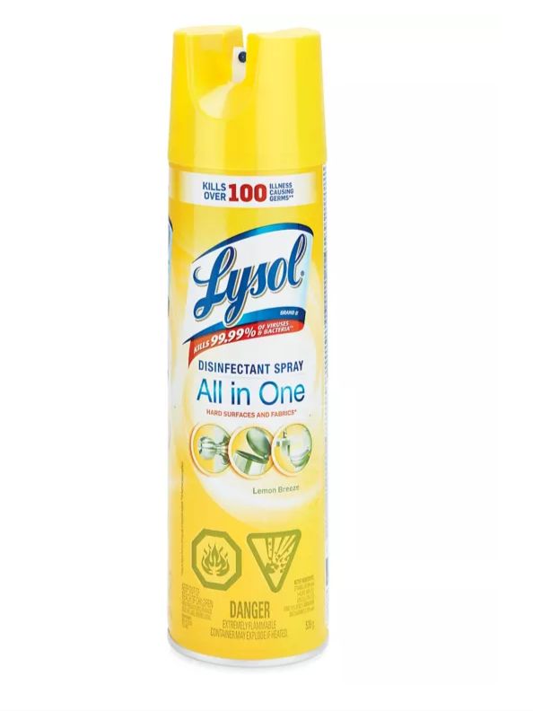 Lysol Disinfectant Spray Lemon Breeze, 539g (per bottle)