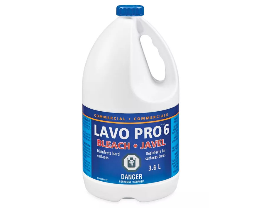 Lavo Pro 6 Concentrated Bleach 6%, 3.6L ND, Sizes: Per Jug