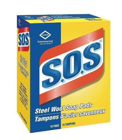 SOS Steel Wool Pads 18pcs (1box)