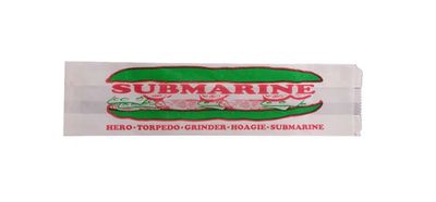 Submarine Bag White -Printed, 4x2.5x16 (1000pcs)
