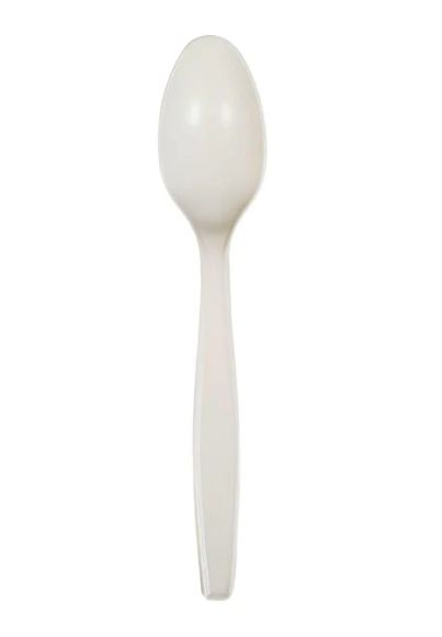 7" Heavy Duty Spoon Compostable Corn Starch Unwrapped(1000/Case)YMM-RS