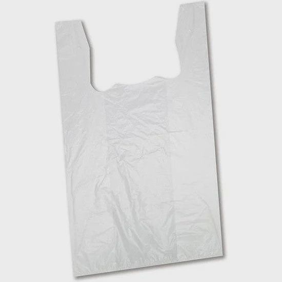 S1 LD White T-shirt bag  10" x 5" x 18" (18LB)