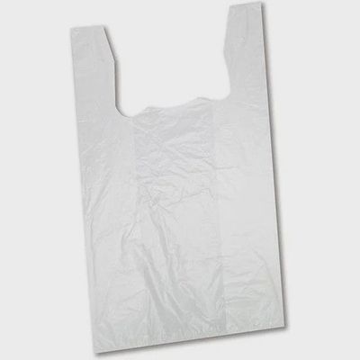 S1 LD White T-shirt bag  10" x 5" x 18" (18LB)
