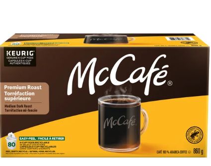 #2 McCafe Premium Roast Medium Coffee K-Cup Pods Pack of 80 ND
