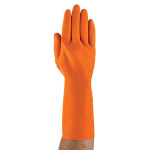 Orange Extra Heavy-Duty Rubber Gloves size 10" (1pair)