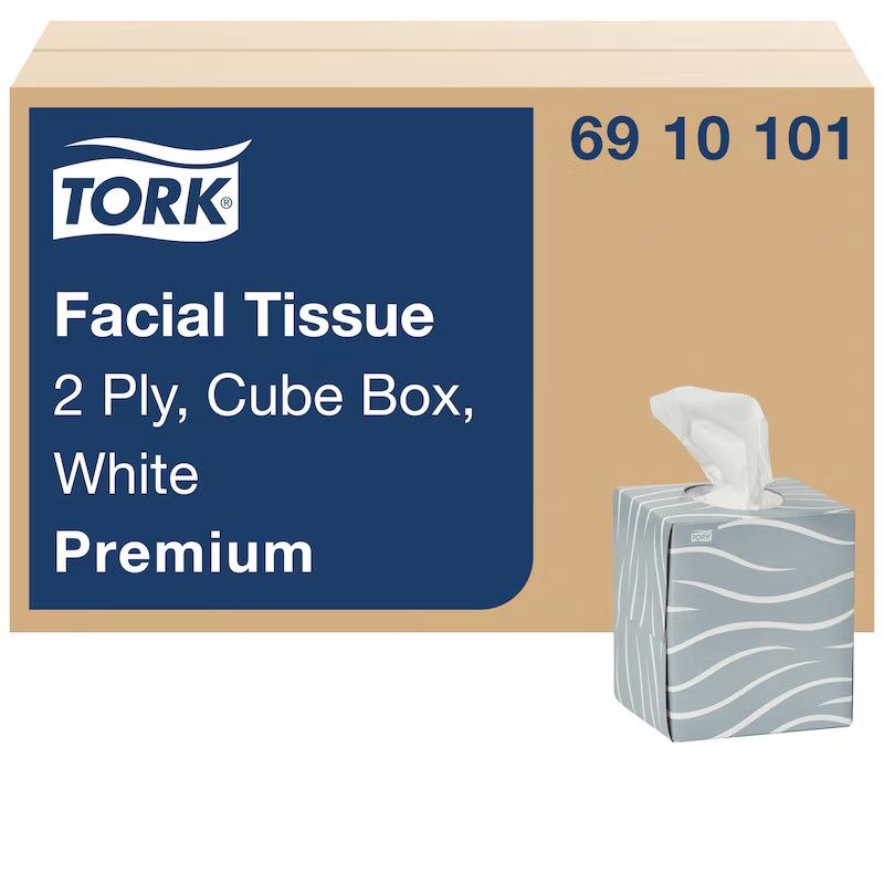 CUBE FACIAL TISSUE  2-PLY PPR 8X8 WHITE (6910101) 36/CASE