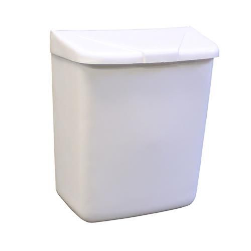 Feminine Hygiene Waste Receptacle White Plastic (9X11X4)