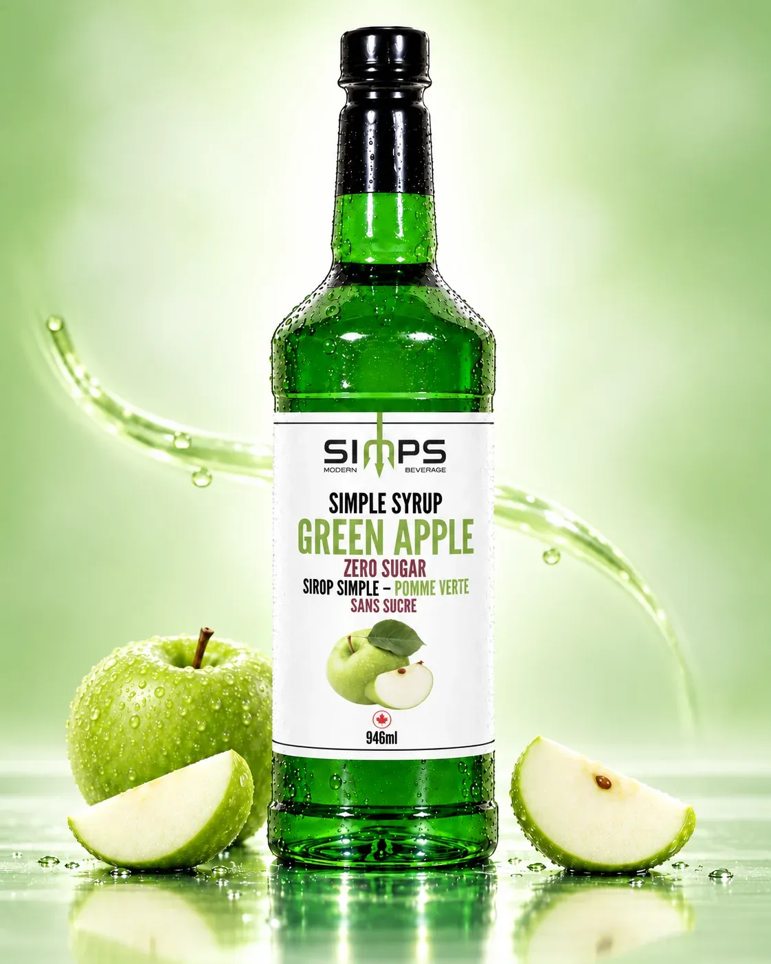 Simps - ZERO SUGAR Green Apple Syrup 946ml