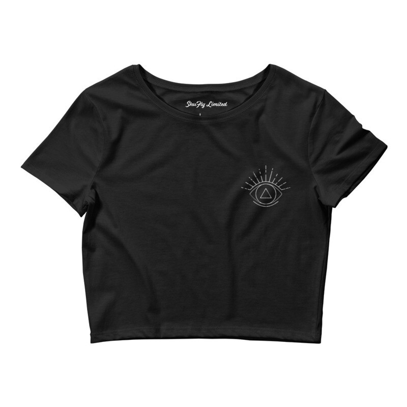 All Seeing Lotus Crop Top (Black)