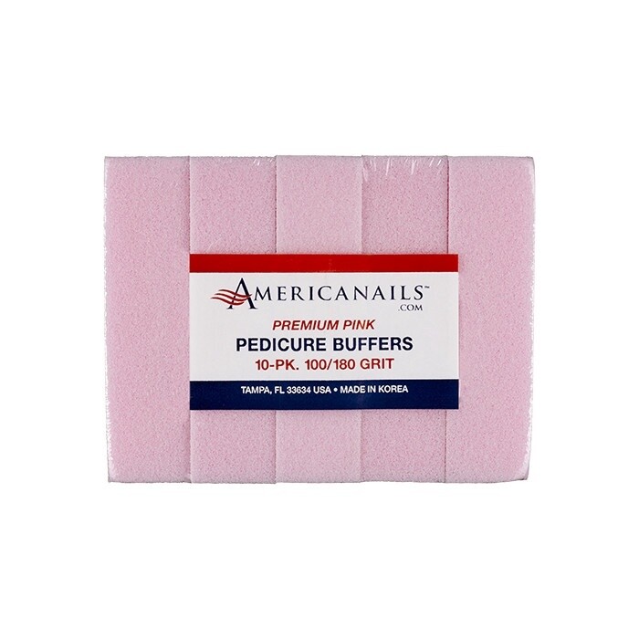 Premium Pink Pedicure Buffers 100/180 10-pk.