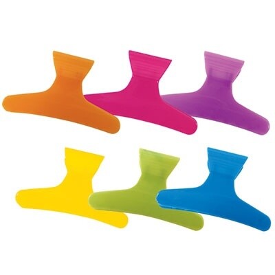 SOFT N STYLE 3” WIDE NEON BUTTERFLY CLIPS - 36CT
