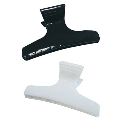 SOFT N STYLE BLACK &amp; WHITE BUTTERFLY CLAMPS