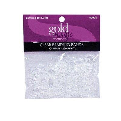 GOLD MAGIC CLEAR BRAIDING BANDS 250PK