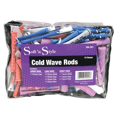 SOFT N STYLE EZ FLOW COLD WAVE RODS 180PCS