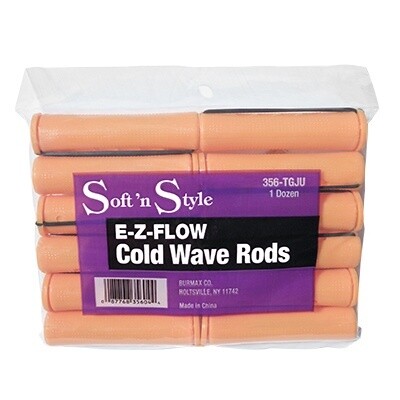 SOFT N STYLE EZ FLOW COLD WAVE RODS TANGERINE