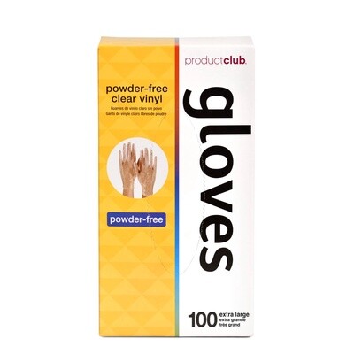100 ct. Clear Vinyl Disposable Gloves - Powder-Free X-Large