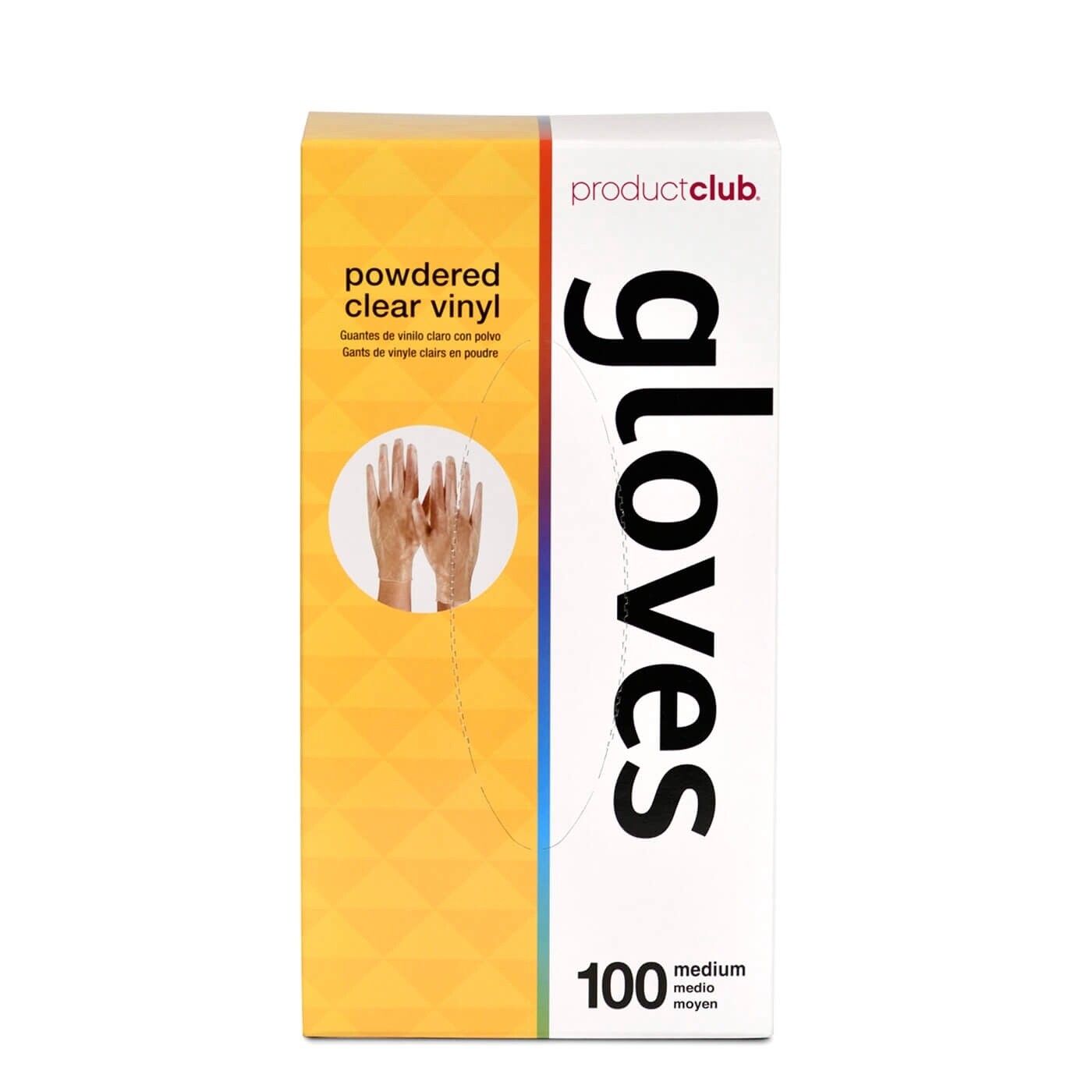 100 ct. Clear Vinyl Disposable Gloves - Powdered Medium