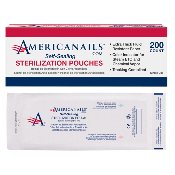 AmericaNails Self-Sealing Sterilization Pouches 200ct