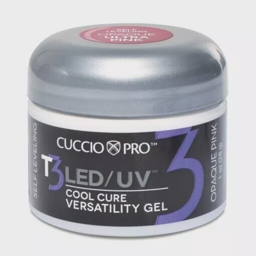 T3 LED/UV Self Leveling Gel- Opaque Ultra Pink 1oz.