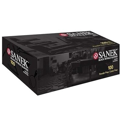 SANEK Gloves Black Nitrile Medium