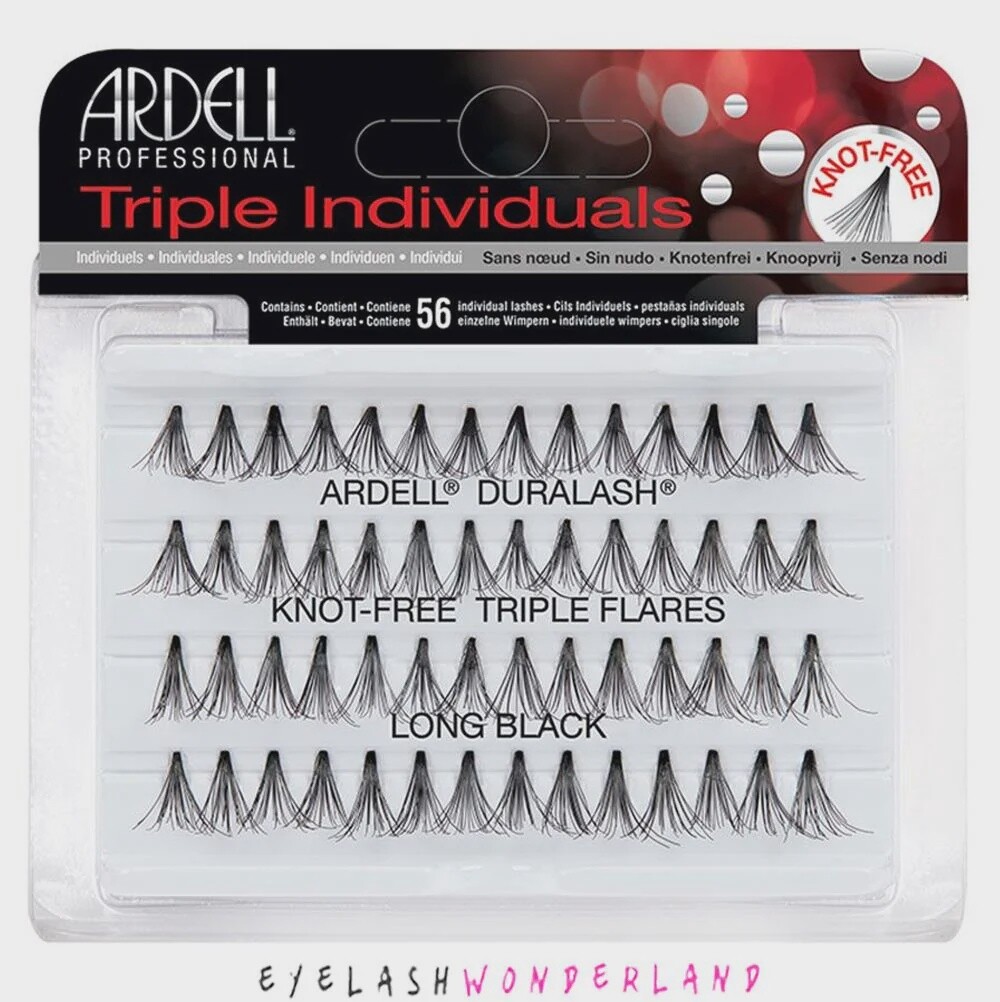 ARDELL KNOT-FREE FLARED TRIPLE LASH INDIVIDUALS.