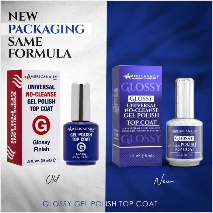 Gel Polish No-Cleanse Glossy Top Coat, Size: 0.5oz