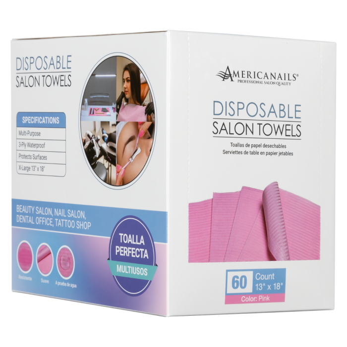 Disposable Salon Towels | Pink 60ct