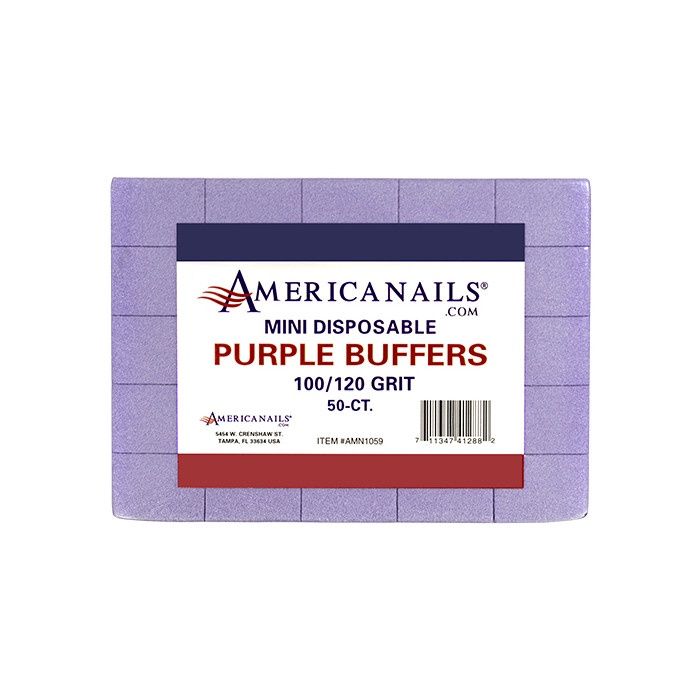 Mini Disposable Purple Buffers | 100/120 Grit 50ct