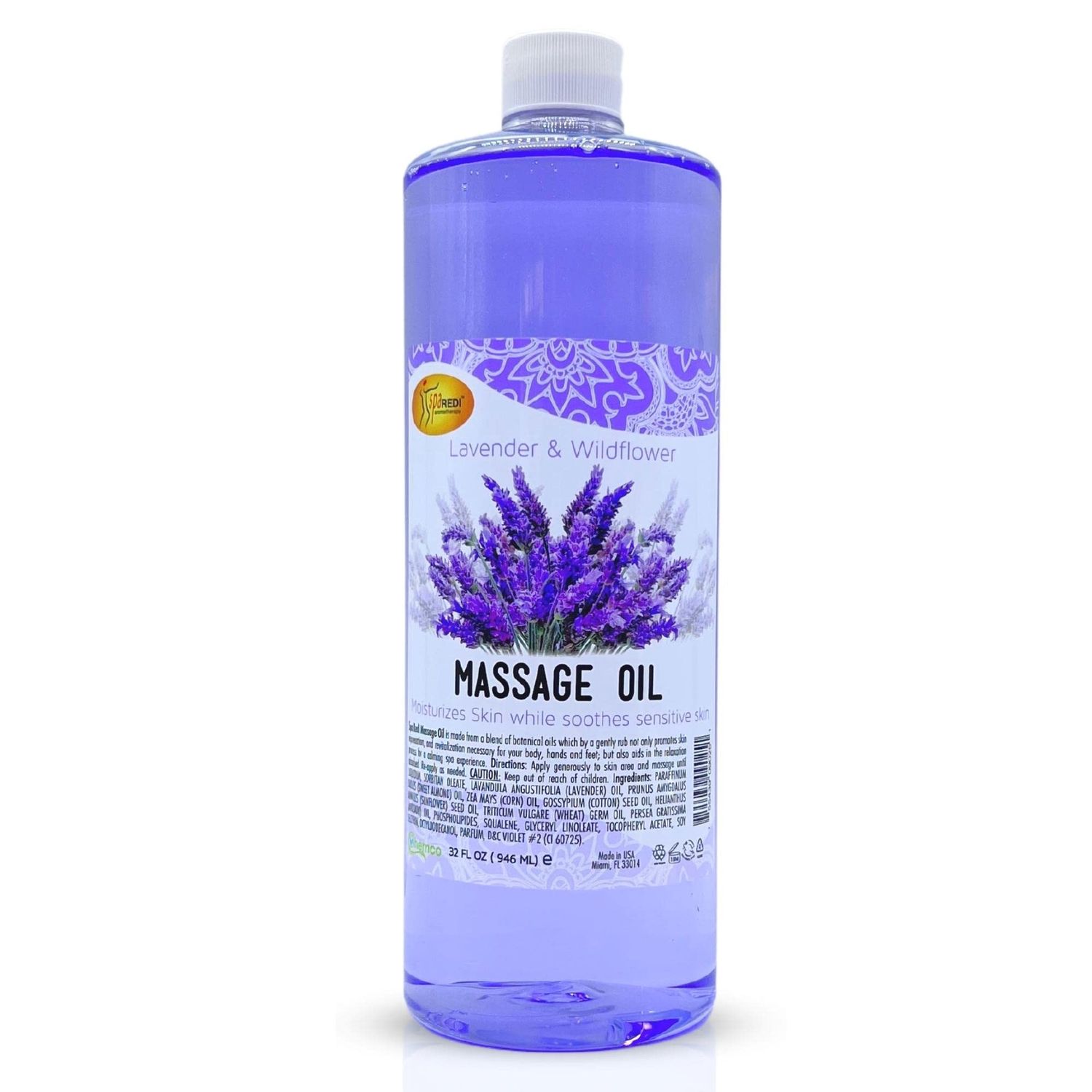 Chemco Lavender &amp; Wild Flower Massage Oil 32oz