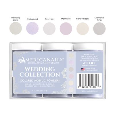 Colored Acrylic Powders | Wedding Collection Kit