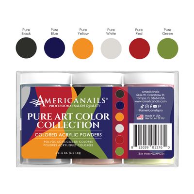 Colored Acrylic Powders | Pure Art Color Collection Kit