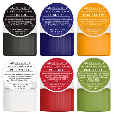 Colored Acrylic Powders | Pure Art Color Collection Kit