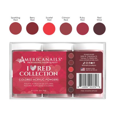 Colored Acrylic Powders | I ♥️ Red Collection Kit