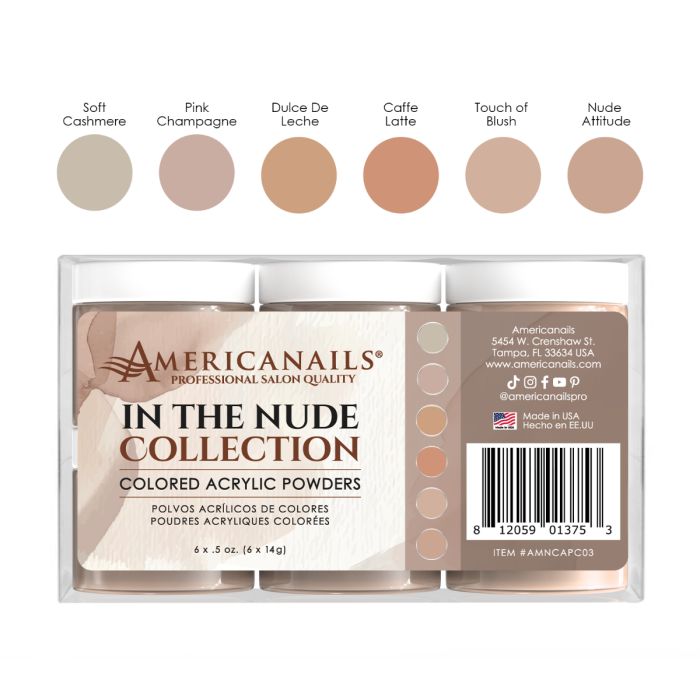 Colored Acrylic Powders | In The Nude Collection Kit